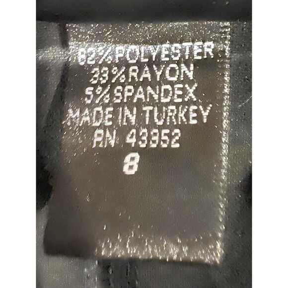 INC Women’s Stretch Black Short Skirt with Buttoned Back Flap Pockets Size 8 - Picture 4 of 5